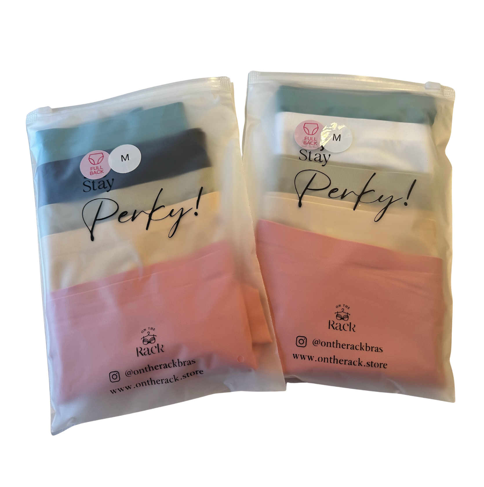 On The Rack full back cotton feminine panties in soft beige, stretchy fabric with elastic waistband and seamless edges